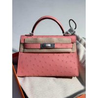 ostrich Hermes mini kelly pochette GHW full handmade boutique inclusion