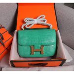 Hermes constance 24 shoulder messenger flap GHW-croco-effect calfksin boutique inclusion