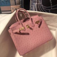 ostrich hermes Terre Cuite Birkin30 handbag GHW full handmade boutique inclusion