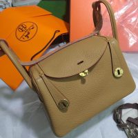hermes lindy 26 shoulder tote bag-denim togo calfskin PHW full handmade boutique package