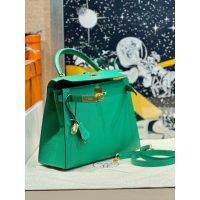 epsom Hermes kelly 25 tiop-handle handbag GHW with special horseshoe stamp full handmade