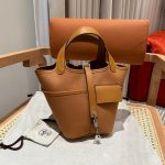 Hermes picotin 18 mini canvas bucket tote-gold brown SHW full handmade