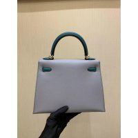 epsom Hermes kelly 25 bicolor handbag GHW full handmade boutique package
