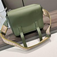 Loewe neutral military messenger flap shoulder crossbody case camera bag with jacquard strap - 图片 5