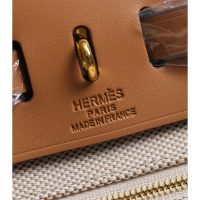 Hermes Herbag Zip 31 canvas tote bag. with detachable clutch full handmade