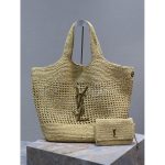 YSL Raffia resort beach tote holiday holdall storage handbag shoulder shopper tote