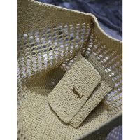 YSL Raffia resort beach tote holiday holdall storage handbag shoulder shopper tote - 图片 5