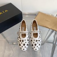 ALAIA eyelet-detailed Mary Jane flat ballet shoes casual slip-on pump size35-40 - 图片 4