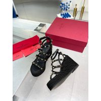 Valentino rockstud wedge espadrilles platform ankle strapped sandal size35-42 - 图片 9