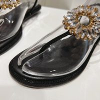 sunflowwer-crystal Rene Caovilla flat summer sandal resort beach sandal slipper size35-42 - 图片 4