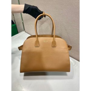 Prada Large Leather Tote Bag with Buckles