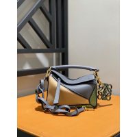 Loewe bicolor mini puzzle tote tiny shopper travel handbag full inclusion - 图片 3