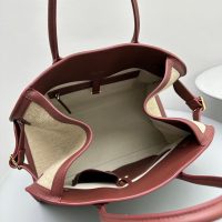 The Row margaux 15 canvas shopper tote weekender travel carryall handbag in smixed material - 图片 5