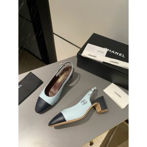 Chanel chunky heel slingback pump size 35-40 4.5CM height