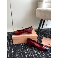 Miumiu shiny Mary Jane boat shoes capped slide pump sandal flat ballerine size35-42 - 图片 2