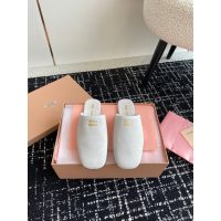 Miumiu suede slide mules half drag shoes summer flap sandal indoor healthy slipper size35-42