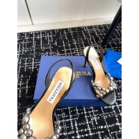 aquazzura satin heel sandal pump pearl-detailed heeled slingback women's nightclub shoes size35-40 - 图片 8