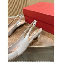 Valentino kitten heel slingback pump summer heel sandal bride wedding party shoes size35-40 - 图片 9