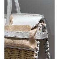 limited edition Hermes wicker Birkin 25 picnic handbag-full handmade boutique package