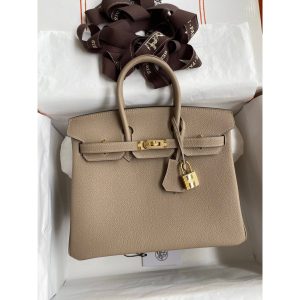Togo Hermes birkin 25 top-handle handbag GHW full handmade boutique inclusion