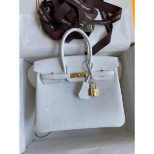 Togo Hermes birkin 25 handbag GHW full handmade boutique inclusion