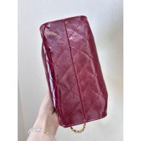 Chanel Small drawstring bucket Hobo Bag in Burgundy waxed Calfskin