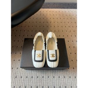 lambskin chanel ballet flat boat shoes szie35-40