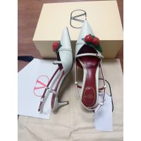 womne's Valentino cherryfic kitten-heel slinback pump Latin dancer footwear size35-40 - 图片 5