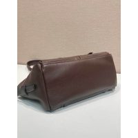 Prada Route Medium shoulder Tote bag in cacao calfskin