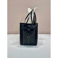 Burgundy Prada Small Tote bag with cargo pocket
