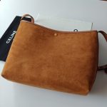 suede Celine soft shopper handbag shoulder commuter hobo tote with detatchable card holder