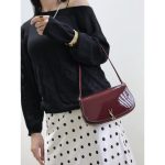 smooth YSL rounded underarm baguette/shoulder flap saddle bag boutique inclusion