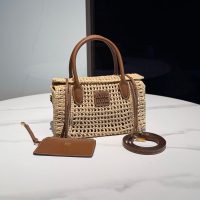 raffia-woven Miu miu resort beach tote lightweight shopper handbag - 图片 2