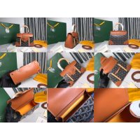small Goryard structured top-handle handbag crossbody flap messenger bag with protective feet - 图片 9