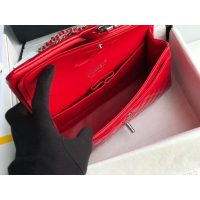 Chanel Medium shoulder double Flap Bag in red Patent Leather