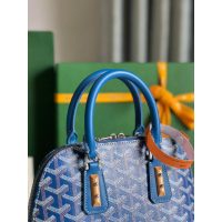 Goya vendome mini clamshell handbag crossbody shoulder zipper tote with protective feet - 图片 3