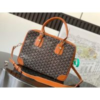 small Goyard Ambassade men's canvas laptop document handbag business briefcase with protective feet - 图片 9