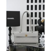 Chanel Preppy Coco Bowling Shoulder Bag-burgundy caviar calfskin