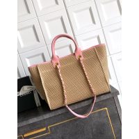 Large Chanel Deauville Tote bag in Raffia-Effect Mixed Fibers and calfskin