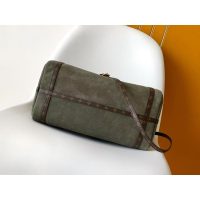 Louis Vuitton LV Express MM Khaki Suede Shoulder Bag