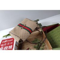 dual size Gucci canvas shoulder crossbody flap messenger vintage satchel - 图片 7