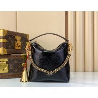 Louis Vuitton LV Multipass Mini Hobo in Waxed black Calfskin