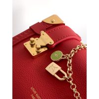 Louis Vuitton Mint Calfskin Side Trunk MM Shoulder Bag Women