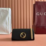 Gucci Padlock Small GG Coated Canvas Calfskin Shoulder Bag