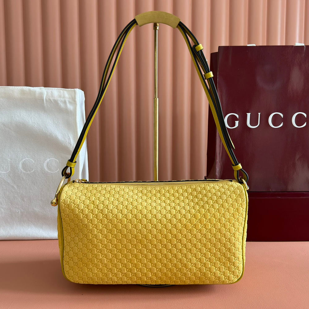 ph-11134201-820lc-mqsrns1mtj419b.jpg Gucci Yellow Half Horsebit Medium Shoulder Bag - 图片 1