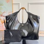 Gucci Black Polished Calfskin Tote Bag