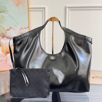 Gucci Black Polished Calfskin Tote Bag