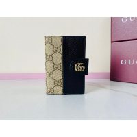 Gucci GG Supreme Burgundy Leather Card holder Wallet - 图片 2