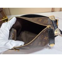 Monogram Canvas Louis Vuitton Side Trunk MM Crossbody Bag interior
