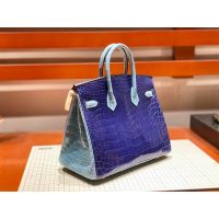 Hermes bicolor birkin 25 handbag GHW with horseshoe stamp in alligator full handmade/boutique inclusion